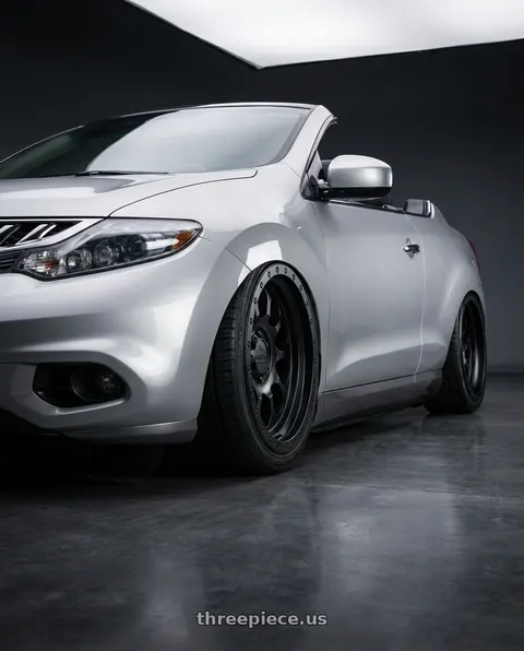 2014 Nissan Murano CrossCabriolet with LOCK OFFROAD 50CAL 5x127 20x9 +0 Matte Black W Matte Black Ring wheels