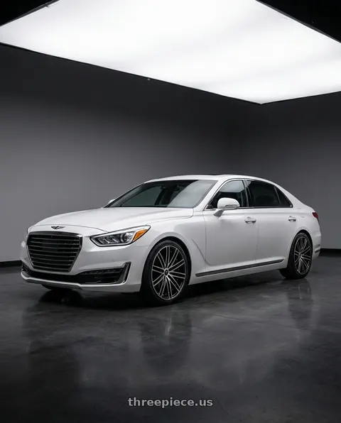 2018 Genesis G90 Ultimate with MARQUEE WHEELS M3246 5x114.3 20x9+35 BLACK / MACHINED wheels