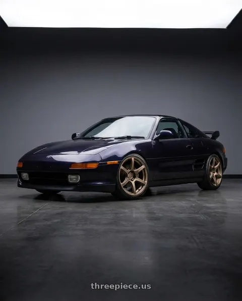 1998 toyota mr2 with Work Emotion T7r 5x100 18x9.5 +22 Matte Bronze wheels