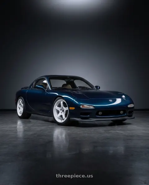 1994 Mazda RX-7 with Advan Racing GT BEYOND 5x114.3 17x9.5 +35 RACING WHITE wheels
