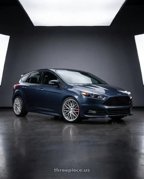2018 Ford Focus ST with F1R F103 5x108 18x8.5 +42 Brushed Silver wheels