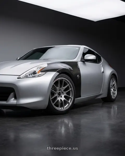 2010 Nissan 370Z Touring with Enkei GTC02 5x114.3 18x8+35 Hyper Silver wheels