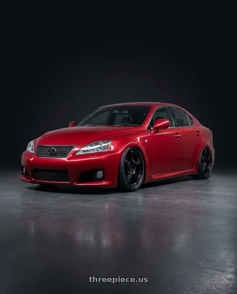 2012 Lexus IS F with Gram Lights 57CR 5x114.3 19x10.5+35 Glossy Black wheels