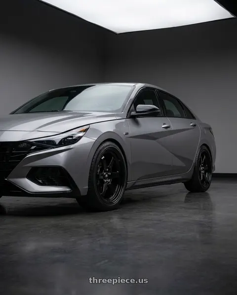 2023 Hyundai Elantra N with MST Wheels Time Attack 5x114.3 17x9.0 +20 Glossy Black wheels