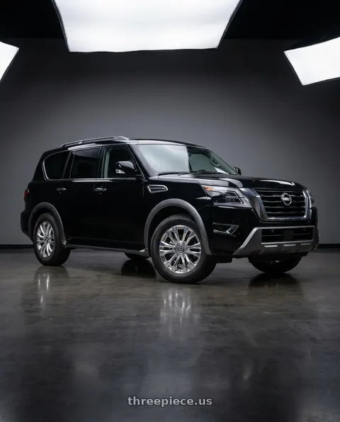2023 Nissan Armada with OE Wheels CV43B 6x139.7 22x9+24 Chrome wheels