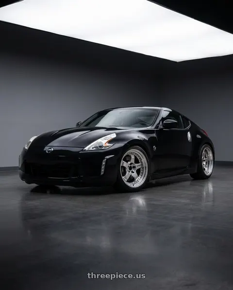 2015 Nissan 370Z with Work Meister S1 3P 5x114.3 19x9.5+24 R Disk Bright Buff Finish wheels