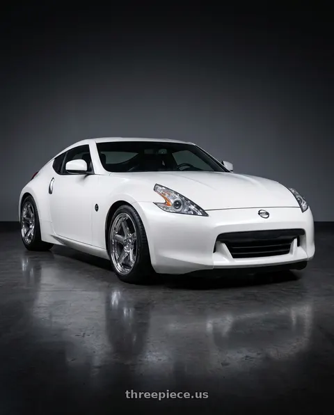 2010 Nissan 370Z with KATANA RACING HR05 5x114.3 18x9.5 +22 Chrome wheels