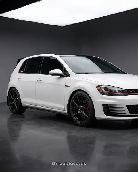 2017 Volkswagen GTI SE with V�xx Lumi 5x112 17x8+35 Matte Black wheels