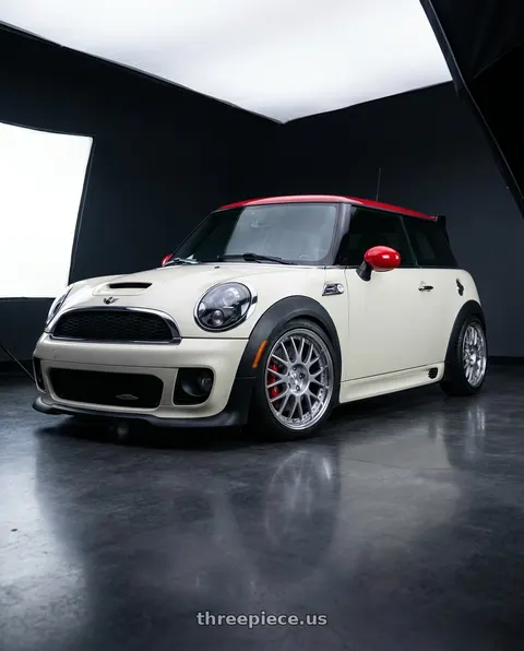 2013 mini cooper JCW with SSR Professor MS1R 4x100 17x7.5+43 NR Disk Silver wheels