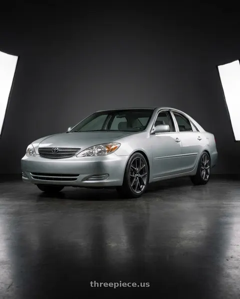 2004 Toyota Camry with BBS SR 5x114.3 18x8.0+40 Satin Himalaya Grey wheels