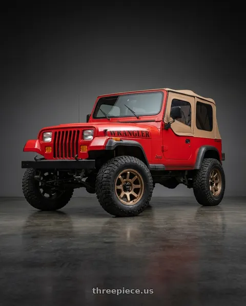 1989 Jeep Wrangler with Vision Off-Road 351 Flow 5x114.3 16x8+0 Bronze wheels