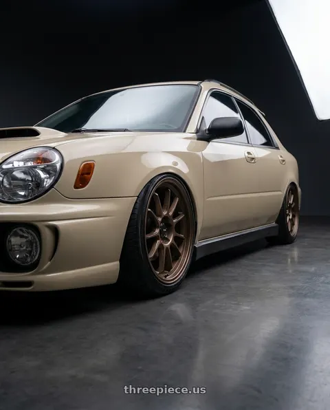 2002 Subaru wrx wagon with Konig Hypergram 5x100 17x8+40 Race Bronze wheels