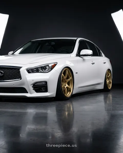 2020 INFINITI Q50 with Advan RGIII 5x114.3 19x10.5+15 Gold wheels