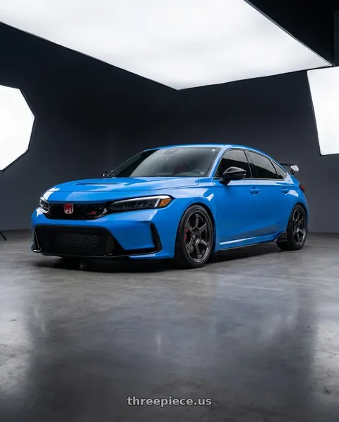 2025 Honda Civic Type R with Volk Racing TE37 Saga S-Plus 5x114.3 18x8.5+42 Diamond Dark Gunmetal wheels