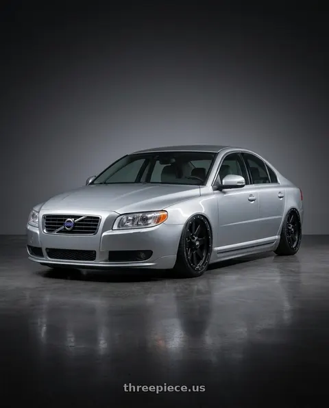 2012 Volvo S80 with Ion Type 134 8x165.1 20x10-19 Matte Black/Black Beadlock wheels