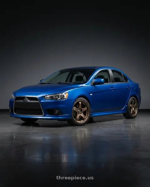 2015 Mitsubishi Lancer GT with Ns Wheels NS-M01 5x114.3 18x8.5 +35 Bronze wheels