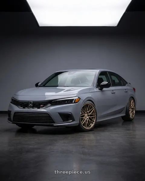 2026 Honda Civic Si with F1R F103 5X114.3 18x9.5 +38 Brushed Bronze wheels