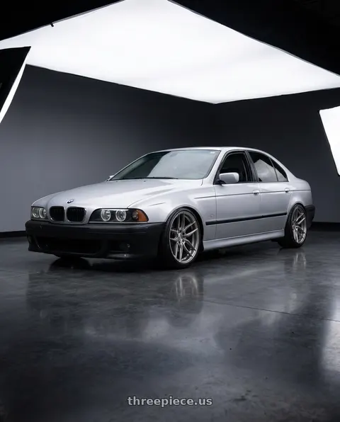 2003 BMW 530i with Rohana RFX5 5x120 19x8.5+20 Brushed Titanium wheels