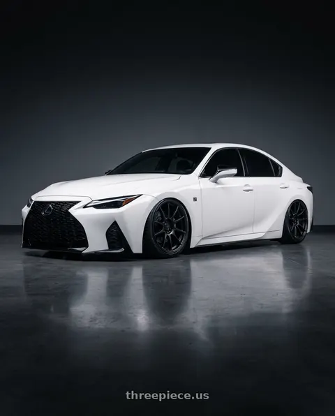 2024 Lexus IS350 with Ssr Gtv02 5x114.3 19x8.5+38  FLAT BLACK wheels