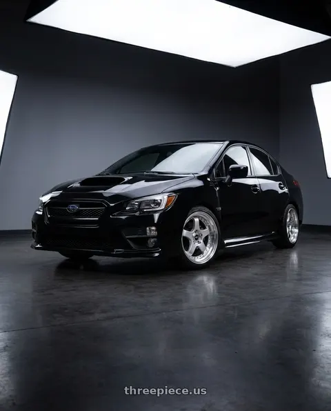 2016 Subaru WRX with MST Wheels MT07 5x114.3 18x9.5 +20 Silver W/machined Lip wheels