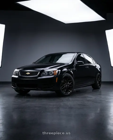 2014 Chevrolet Caprice PPV with DOLCE PERFORMANCE MAGARI 5x120 19x9.5 +40 Gloss Black wheels