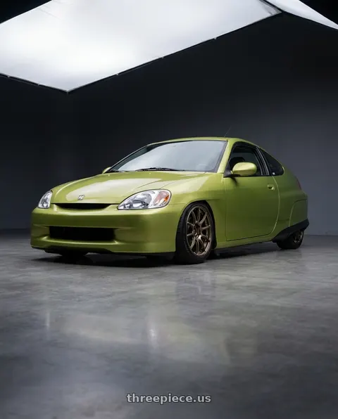 2001 Honda Insight with Advan RZ II 4x100 15x6.0+38 Racing Bronze wheels