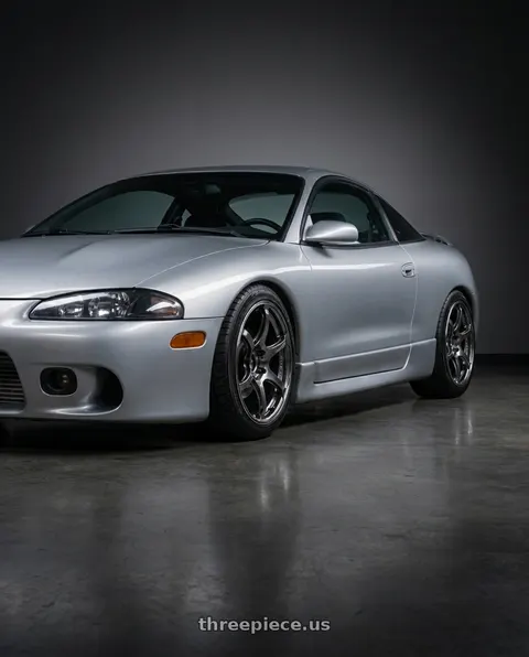1998 Mitsubishi Eclipse with Advan Racing RG-4 4x100 17x7.0 +42 RACING HYPER BLACK & RING wheels