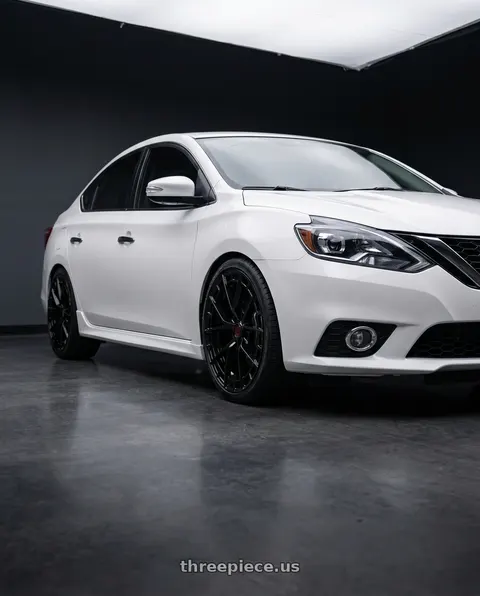 2017 Nissan Sentra SR Turbo with TIS Motorsports 504B 5x114.3 17x7.5 +35 Gloss Black wheels