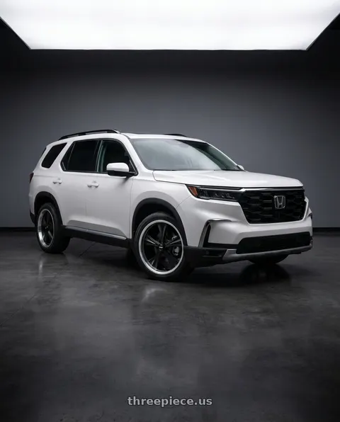 2023 Honda Pilot with Ridler Type 651 5x114.3 22x9.5+18 Matte Black/Machined Lip wheels