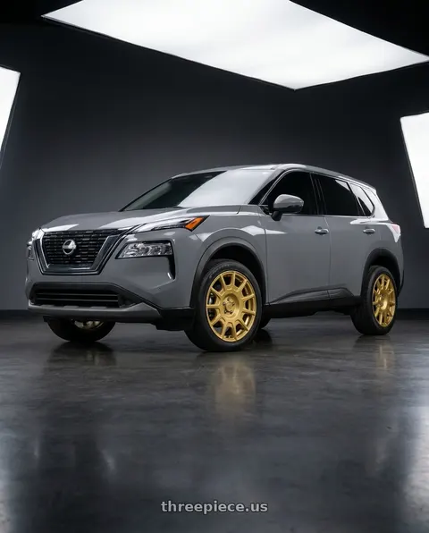 2026 Nissan Rogue SV with Motegi MR139 RF11 5X114.3 17X7.5 +40 RALLY GOLD wheels