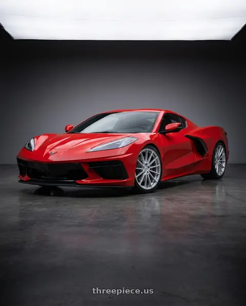 2023 Chevrolet Corvette Stingray with TSW TW005 GOODWOOD 5X120 20x9 +27 HYPER SILVER wheels