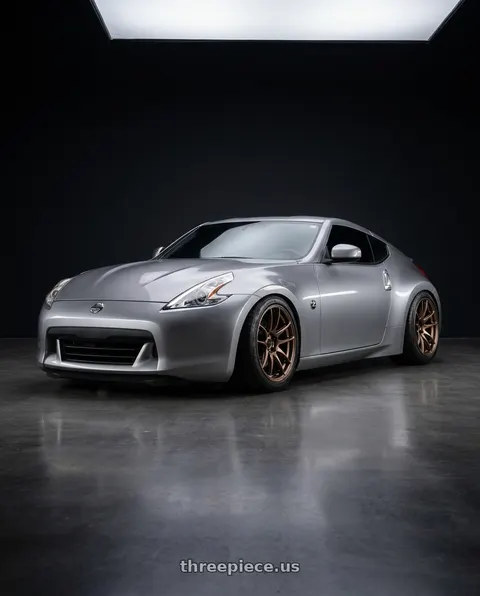 2009 Nissan 370Z with WORK Emotion CR Shigoku 5x114.3 18x10.5 +12 Armed Titanium AMG wheels