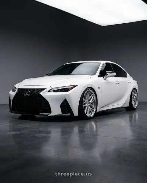 2022 Lexus IS300 with Work Gnosis Cvx 5x114.3 20x9.5+38 O Disk Matte Silver wheels