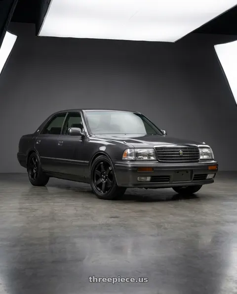 1991 Toyota Crown with MST Wheels MT01 5x100 18x9.5 +35 Matte Black wheels