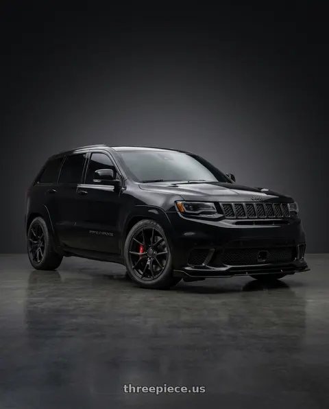 2020 Jeep Grand Cherokee SRT with KMC KM696 PIVOT 5X127 20X9.5 +48 SATIN BLACK wheels