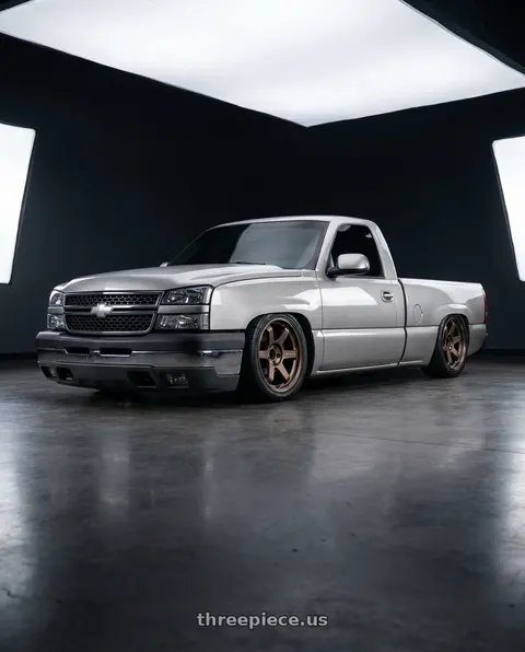 2003 Chevrolet Silverado 1500 with Volk Racing TE37SB TOURER SR 6x139.7 18x8.5+22 Shining Bronze Metal / FDMC wheels