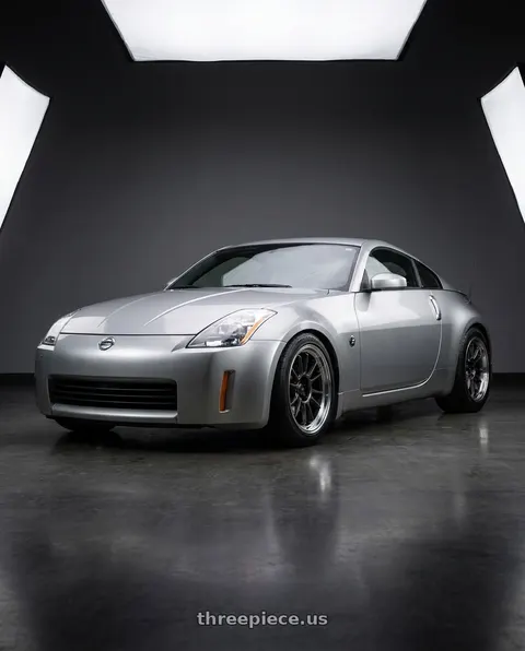 2003 Nissan 350Z with Konig Hypergram 5x114.3 18x8.5+35 Metallic Carbon w/ Machined Lip wheels