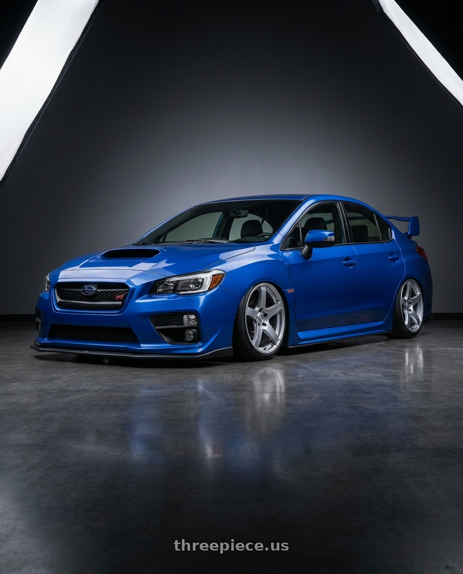 2013 Subaru WRX STI with Ssr Gtv01 5x114.3 18x8.5+40  GLARE SILVER wheels