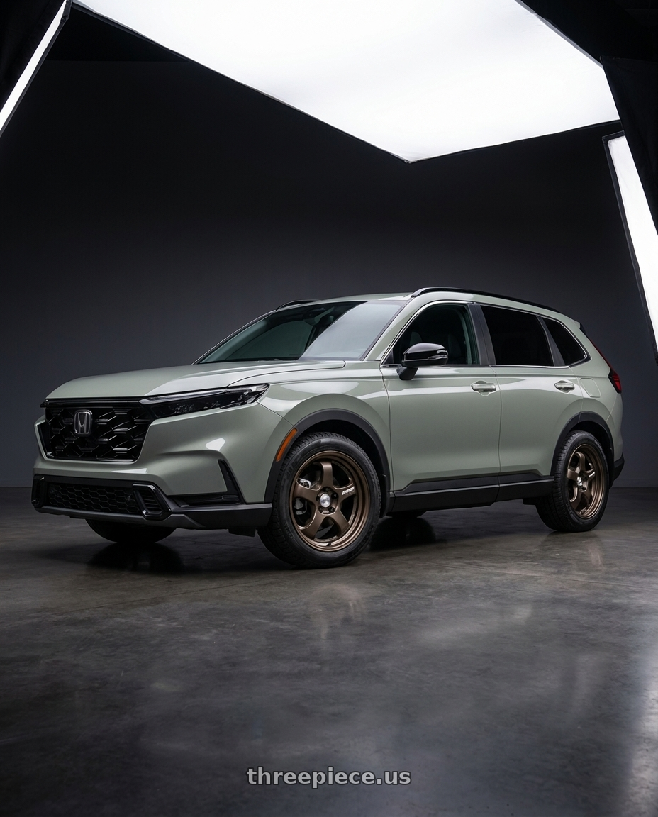 2026 Honda CR-V Hybrid Trailsport with Work Meister S1R 5x114.3 18x8+45 O Disk Ashdot Titanium wheels