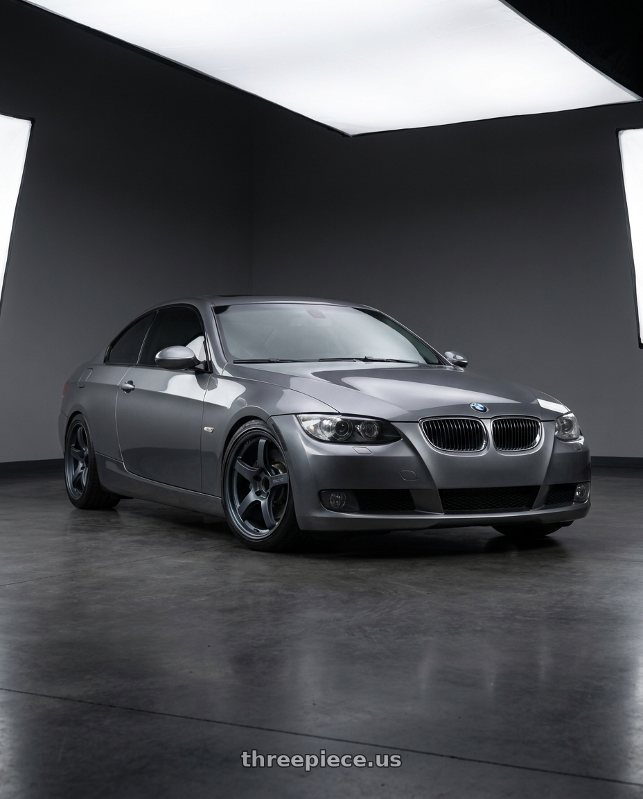 2008 Bmw 335I E92 Space Grey Metallic with Gram Lights 57CR 5x120 18x9.5+38 Gunblue II wheels