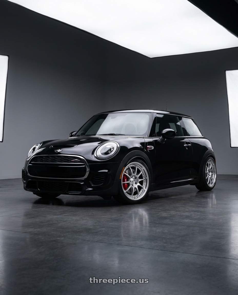2020 Mini Cooper JCW Black with SSR Professor SP5 5x112 18X8+41 MD Disk High Bright Silver wheels