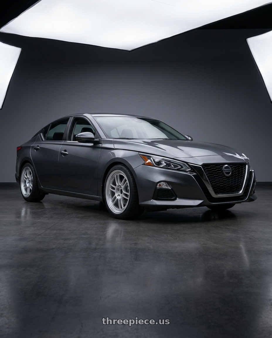 2021 Nissan Altima SV with Enkei RPF1 5x114.3 18x8+35 Silver wheels