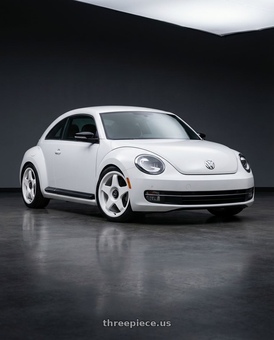 2016 Volkswagen Beetle Turbo with fifteen52 CHICANE 5x112 / 5x120 18x8.5 +35 RALLY WHITE (GLOSS WHITE) wheels