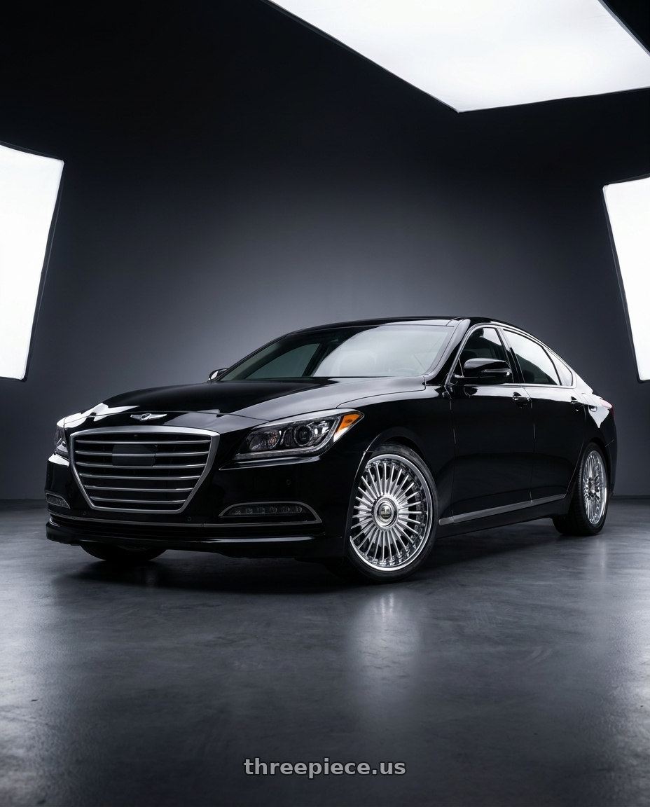 2016 hyundai genesis 3 8 with Work Emitz Chrome 5x114.3 19x8.5 +38 wheels