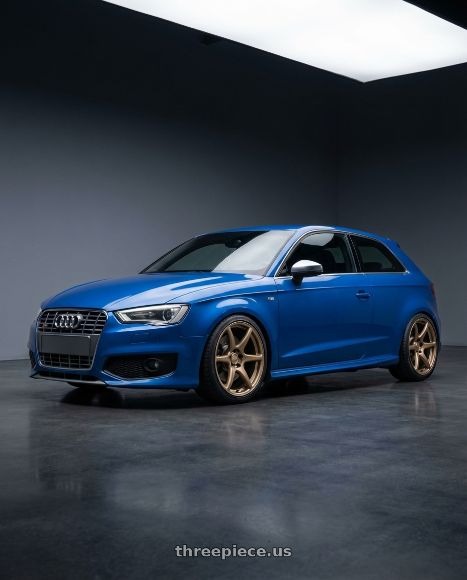 2019 Audi S3 8V with Kansei K11B Tandem 5X112 18x8.5 35 Bronze wheels
