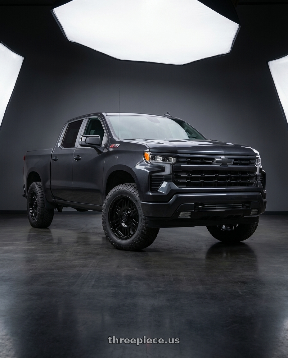 2023 Chevrolet Silverado 1500 with Gear Off Road 713B 6x139.7 20x9 +10 Gloss Black wheels
