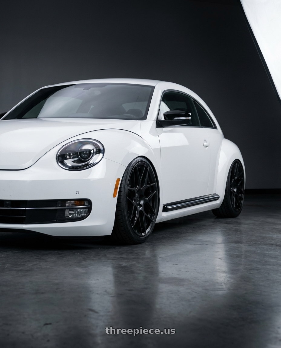 2016 Volkswagen Beetle Turbo with Aodhan AFF2 5x112 19x8.5+35 Matte Black wheels
