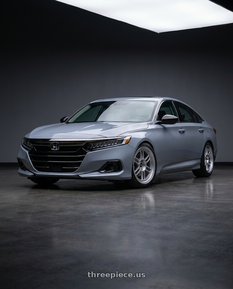 2021 Honda Accord EX-L with Enkei RPF1 5x114.3 18x9+35 Silver wheels