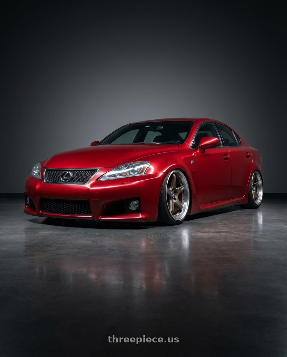 2012 Lexus IS-F with ESR Wheels APEX SERIES AP5 5x114.3 19x11 +22 Matte Bronze wheels