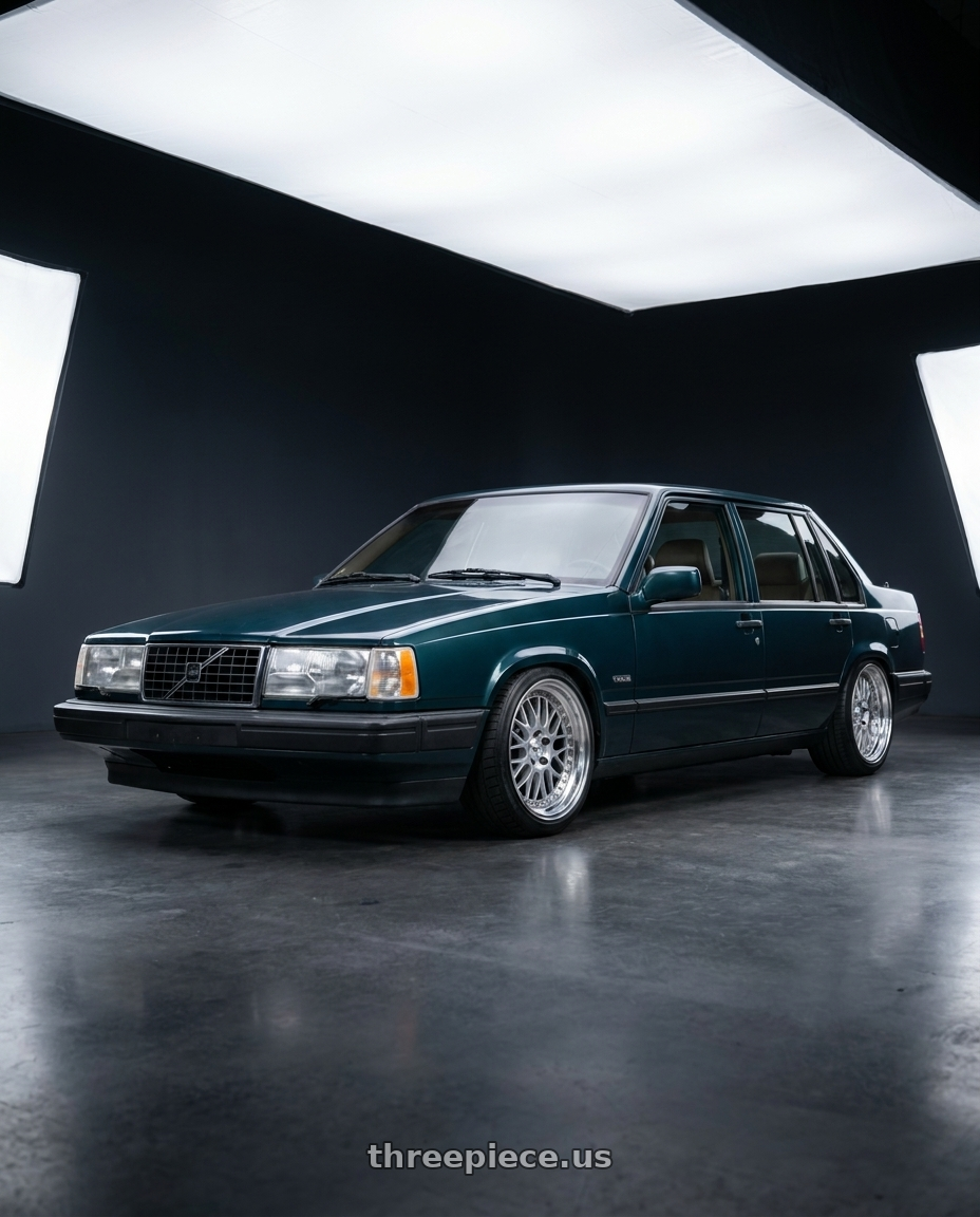 1991 volvo 940 se with Work Meister M1 3p 5x108 16x6.5+24 O Disk Silver wheels